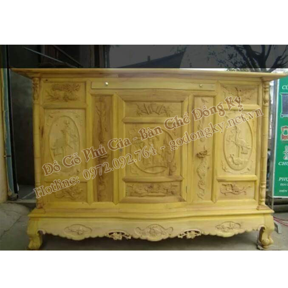 Tủ Thờ Tam Đa gỗ mít